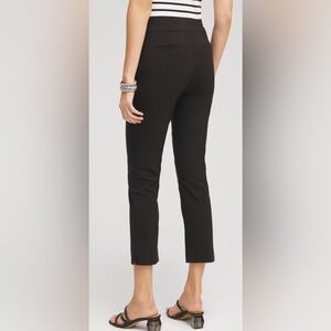 Chico’s black straight leg cropped chino pants